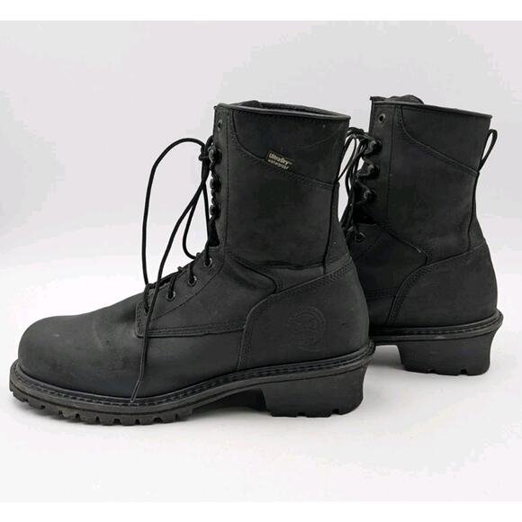 Red Wing Irish Setter Steel Toe Work Boots Mens 12 D 8” Black EH Waterproof main image 9